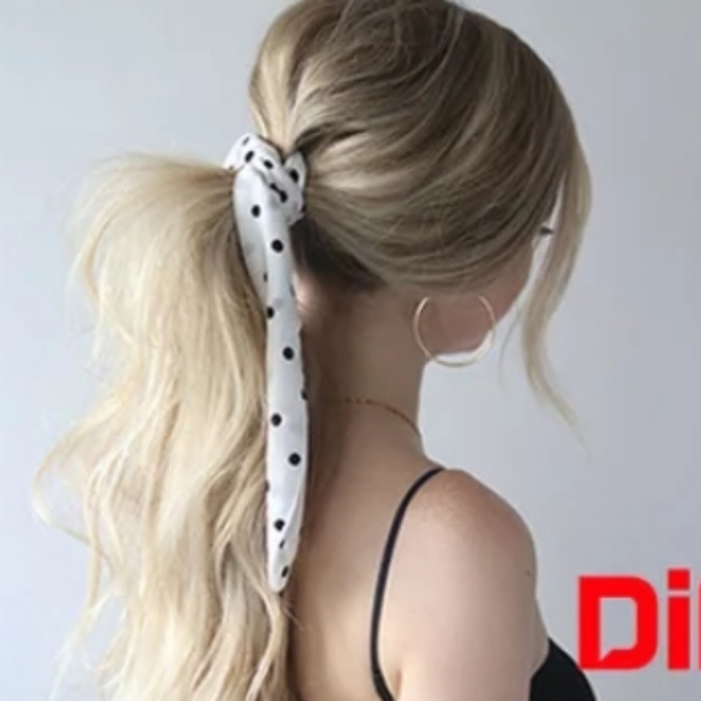 Polka Dot Hair Tie - Picture 4 of 4